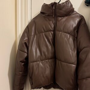 Old Navy Brown Leather Jacket